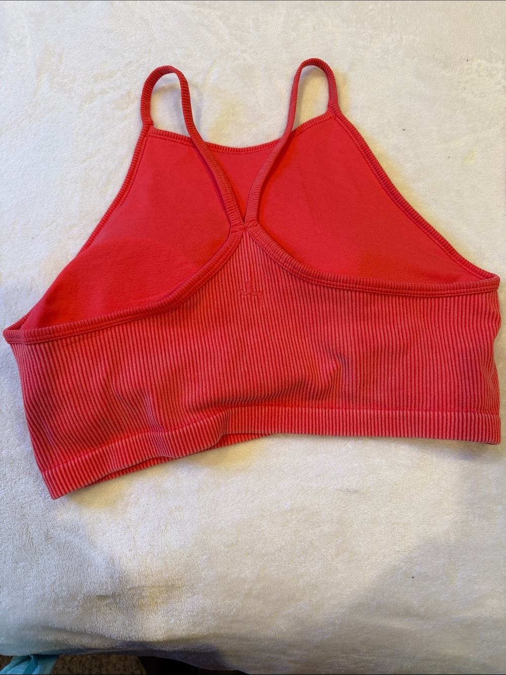 JoyLab Coral Ribbed Crop Tank - Picture 4 of 5